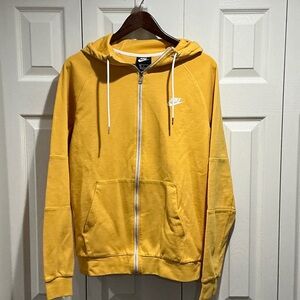 Nike Men's Zip-Up Yellow Sweater